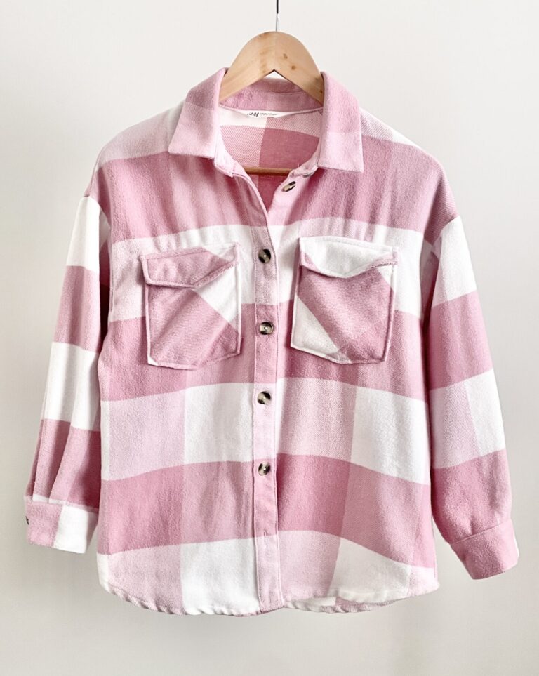 ג'קט/חולצת פלנל מכופתרת עבה לילדות H&M
