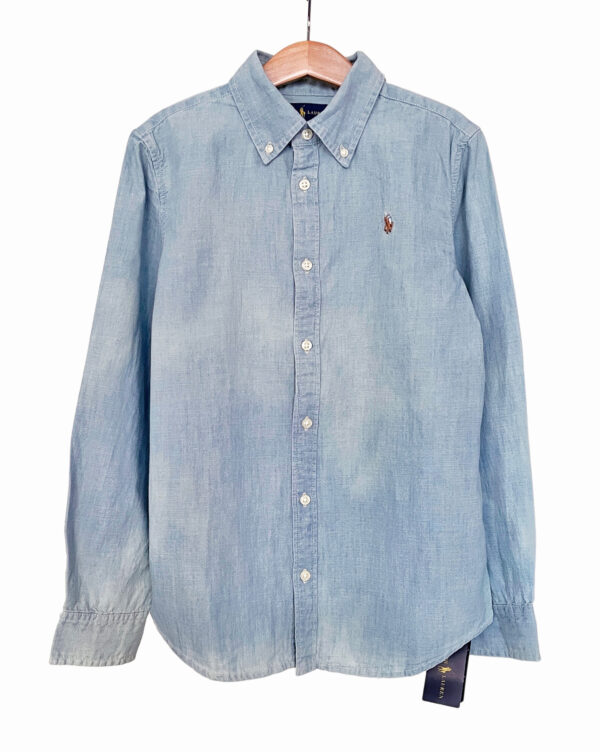 חולצה מכופתרת במראה ג'ינס לילדים Ralph Lauren