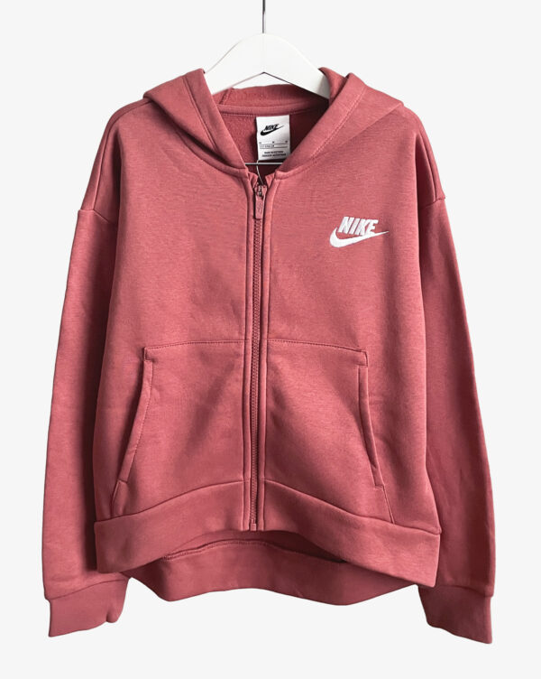 קפוצ'ון פוטר בצבע טרקוטה לילדות Nike