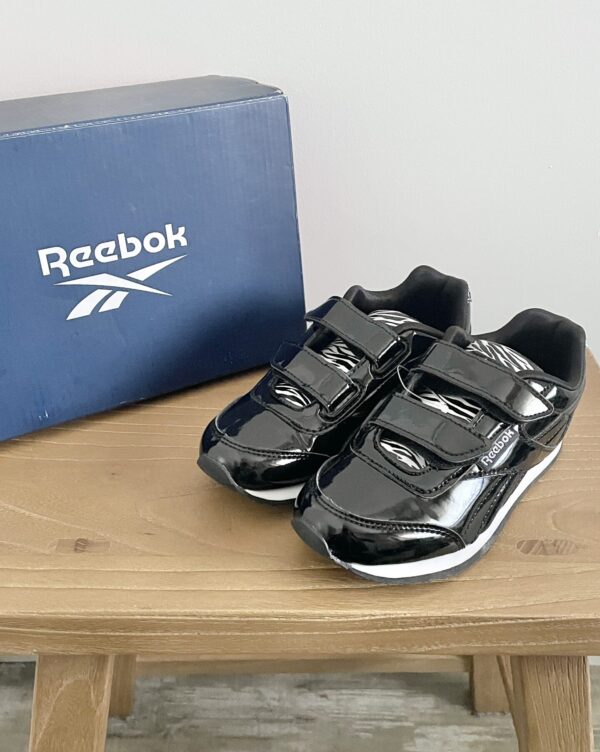 סניקרס שחור מבריק זברה לילדות Reebok