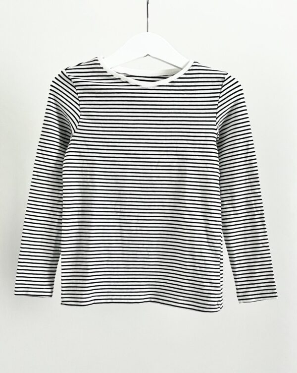 חולצת פסים שחור לבן לילדות H&M