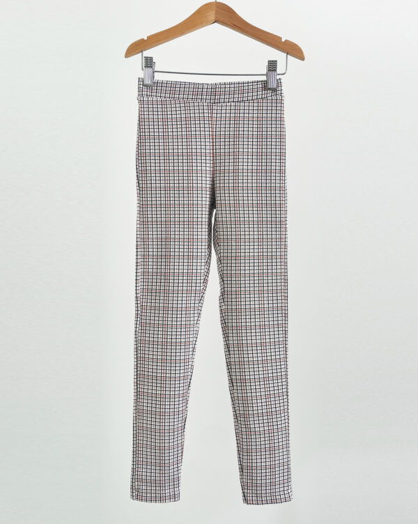 טייץ משובץ חום לילדות ZARA