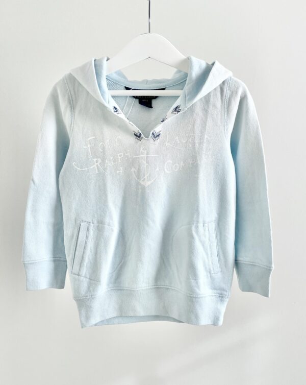 קפוצ'ון תכלת לילדות Ralph Lauren