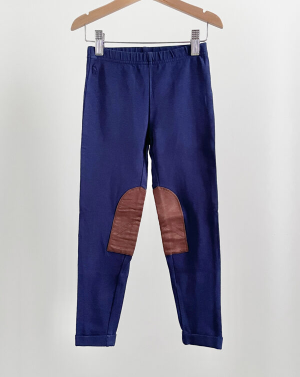 טייץ כחול עם טלאי זמש לילדות Ralph Lauren