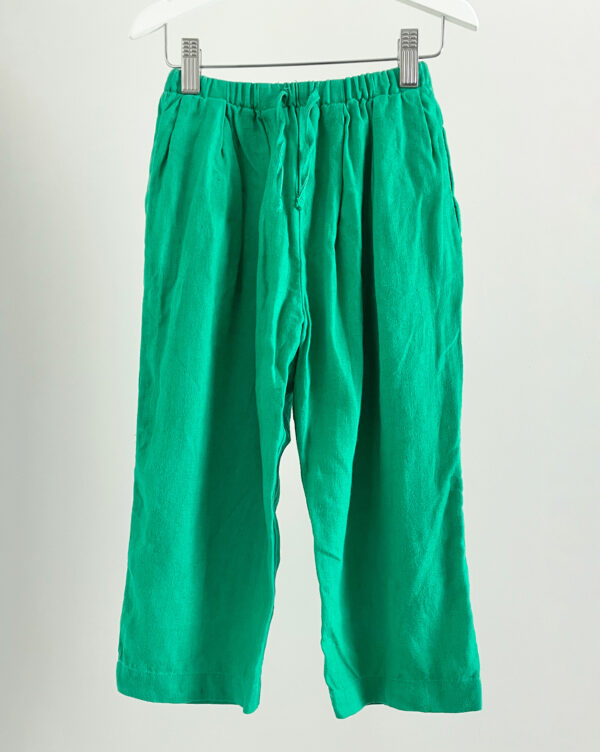מכנסי פשתן בצבע ירוק לילדות ZARA