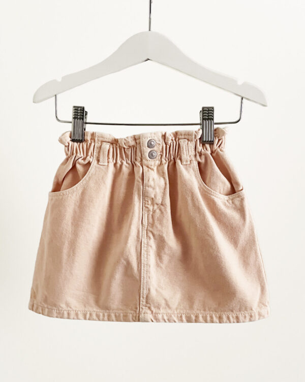 חצאית ג'ינס בצבע אפרסק לילדות ZARA