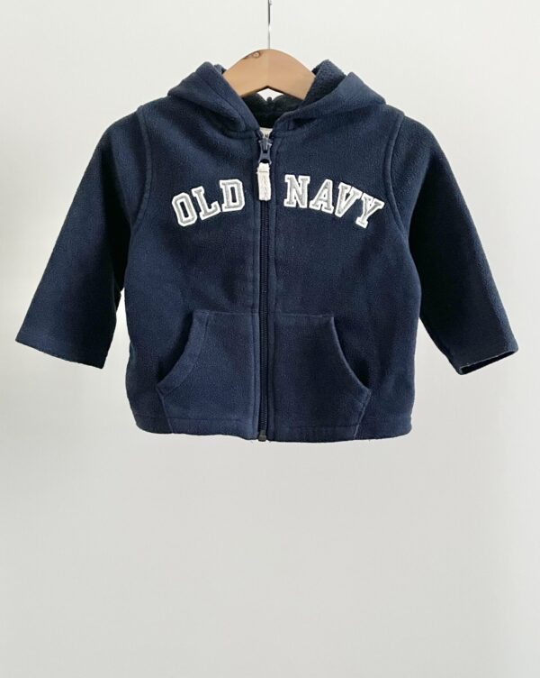 קפוצ'ון פליז כחול עם רוכסן לתינוקות OLD NAVY