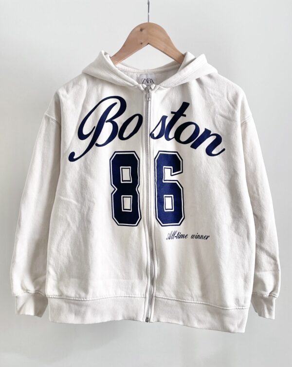 קפוצ'ון פוטר בהיר עם רוכסן Boston לילדות ZARA