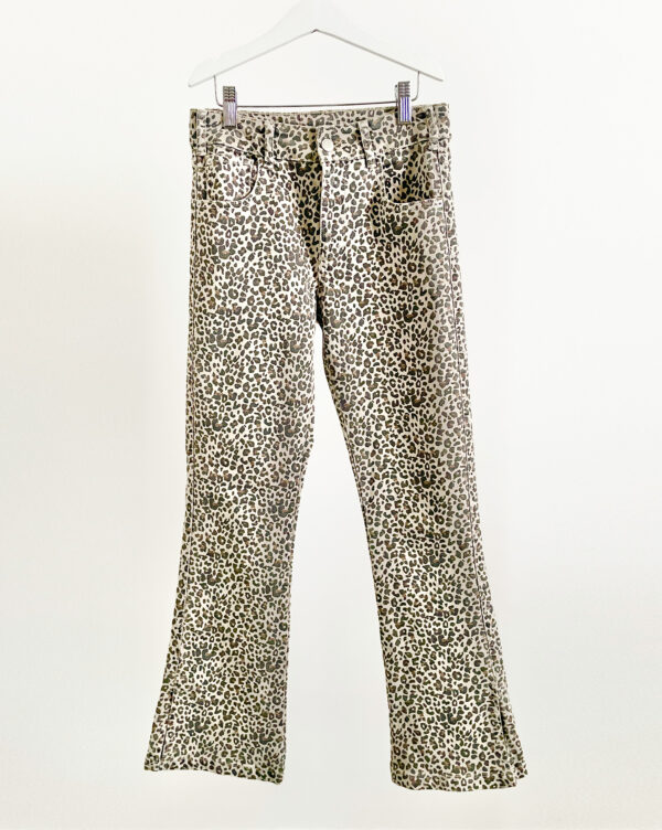 ג'ינס מנומר תרחב Flare לילדות ZARA