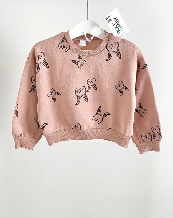 סווטשירט ורוד פודרה ארנבות לפעוטות GOLF KIDS