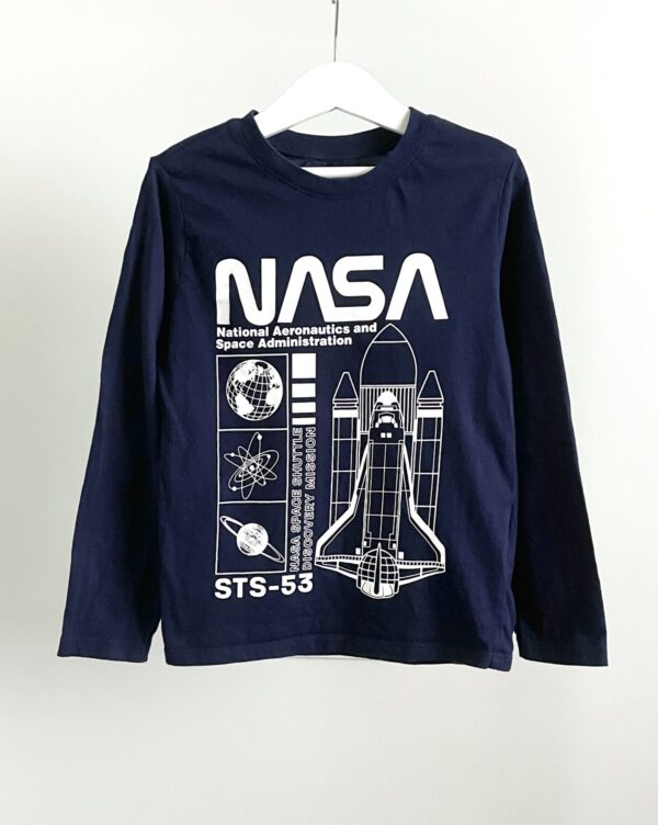 חולצה ארוכה כחולה NASA לילדים H&M