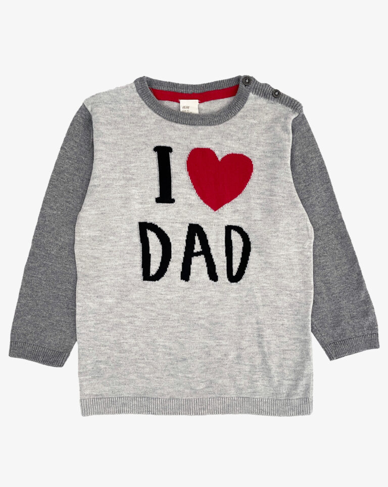 סריג i love dad לילדים H&M