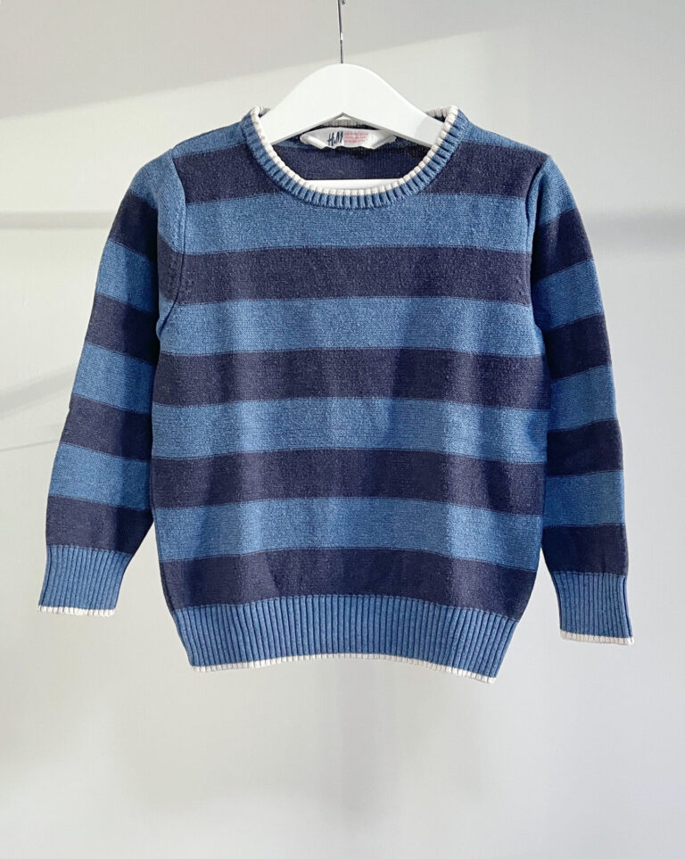 סריג פסים כחול לילדים H&M