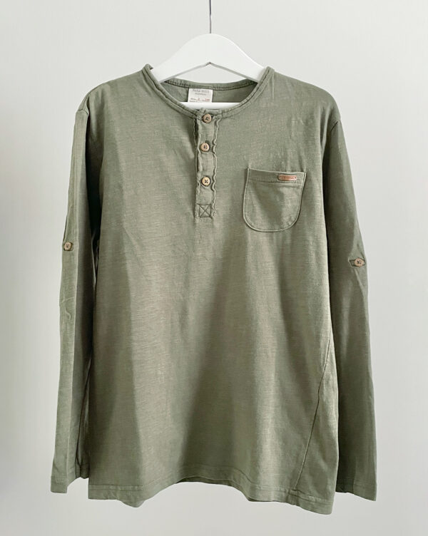 חולצה ארוכה ירוקה לילדים ZARA