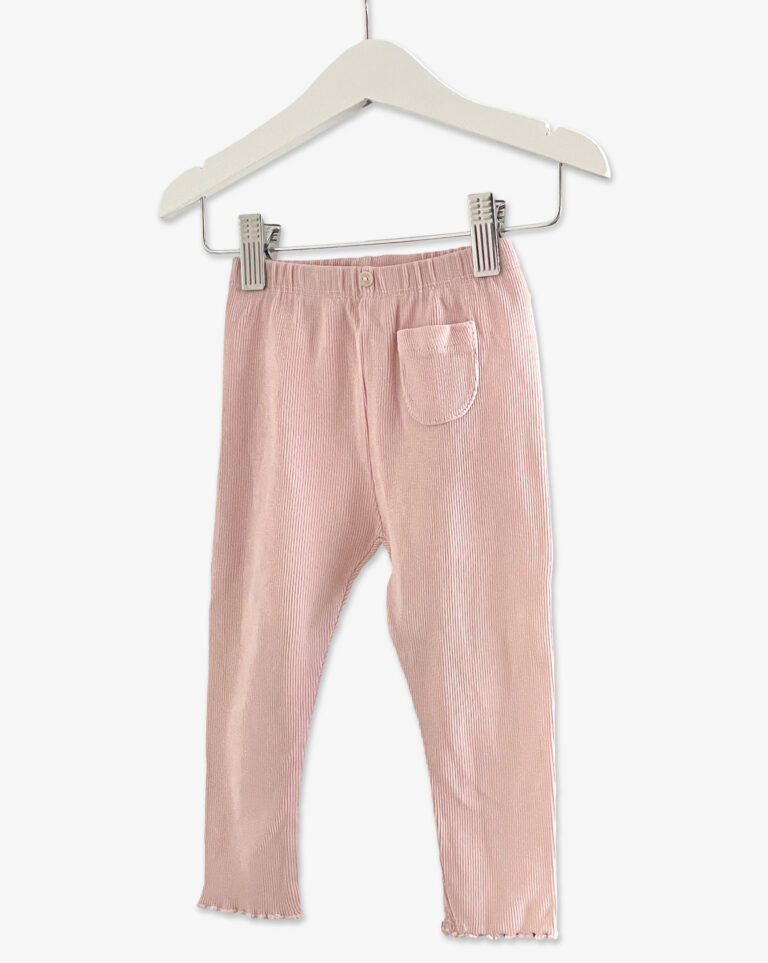 טייץ ארוך ריב ורוד לילדות ZARA