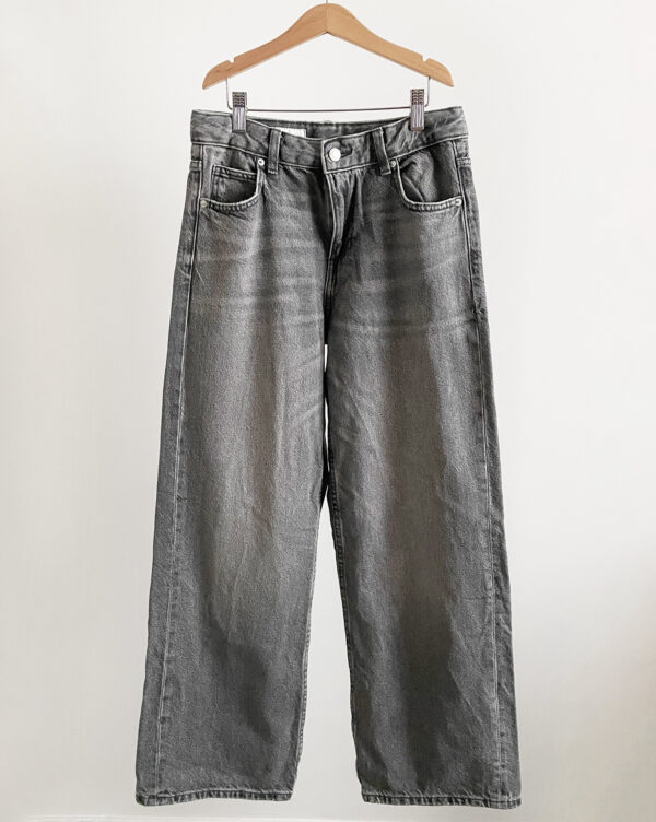 ג'ינס אפור רחב לילדות ZARA