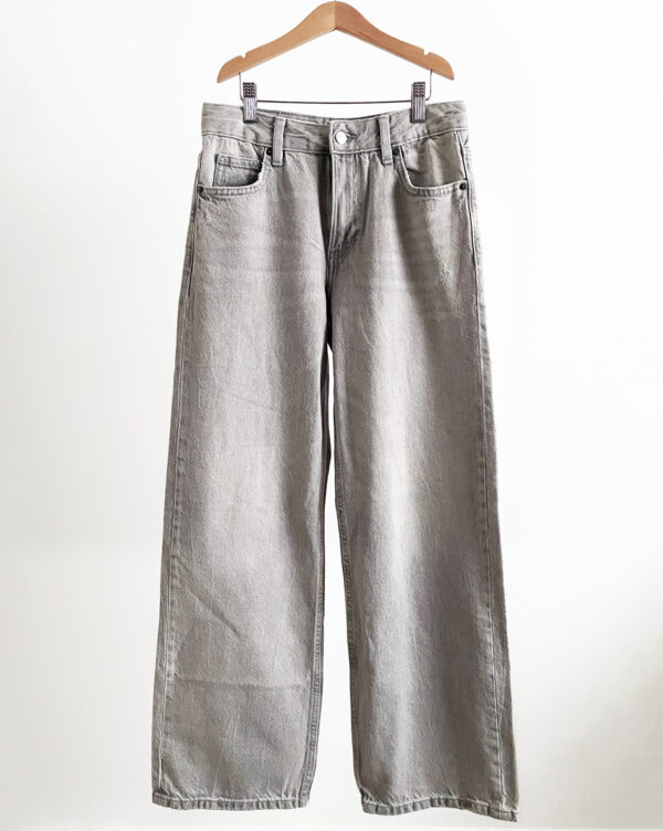 ג'ינס אפור רחב לילדות ZARA
