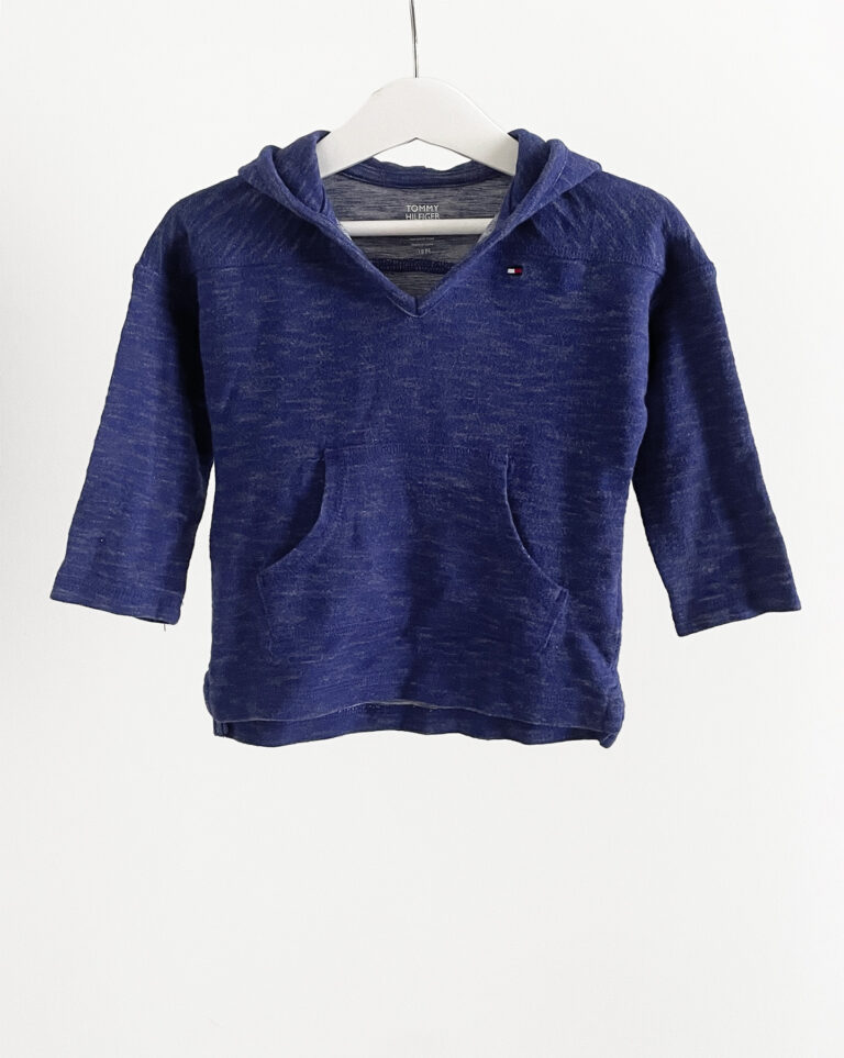 קפוצ'ון כחול עם לוגו לפעוטות Tommy Hilfiger