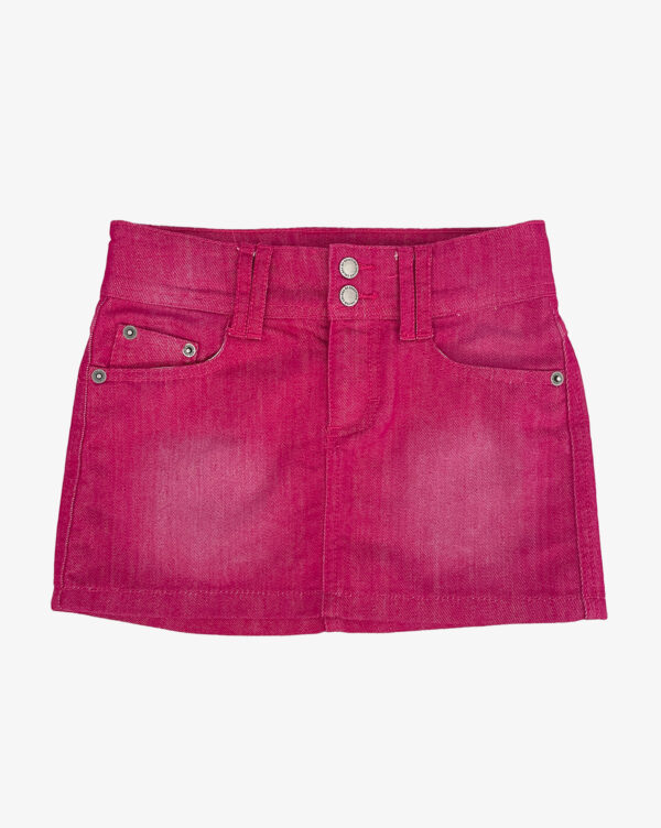 חצאית מיני ג'ינס ורודה לילדות Benetton