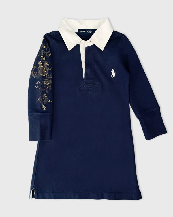 שמלת פולו כחולה לילדות Ralph Lauren