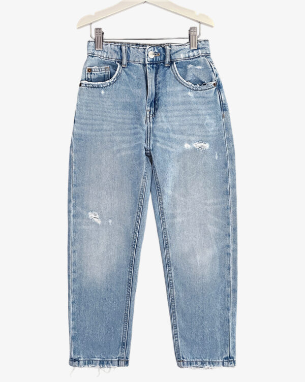 ג'ינס בהיר Mom Fit לילדות ZARA