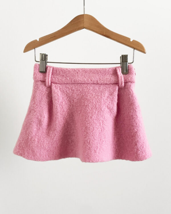 חצאית מיני צמרירית ורודה לילדות ZARA