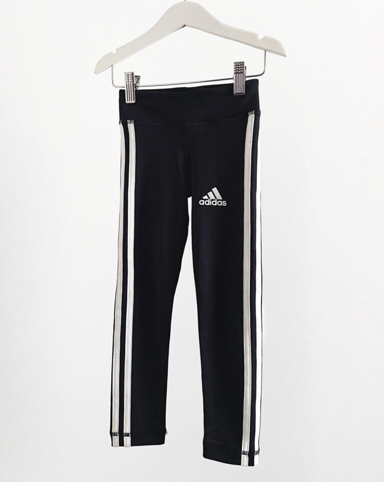 טייץ אימון ארוך שחור לילדות Adidas