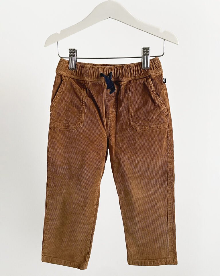 מכנסי קורדרוי קאמל לילידם Petit Bateau